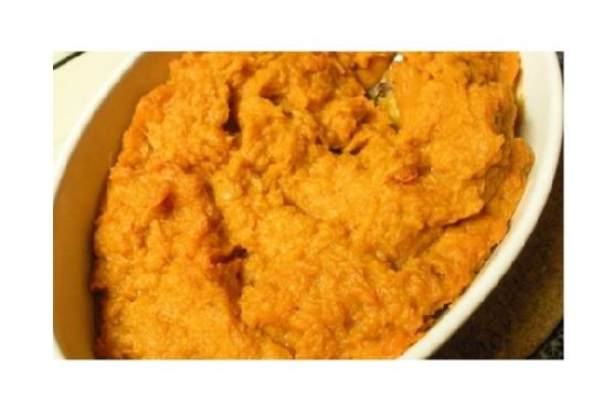 Mashed sweet potatoes