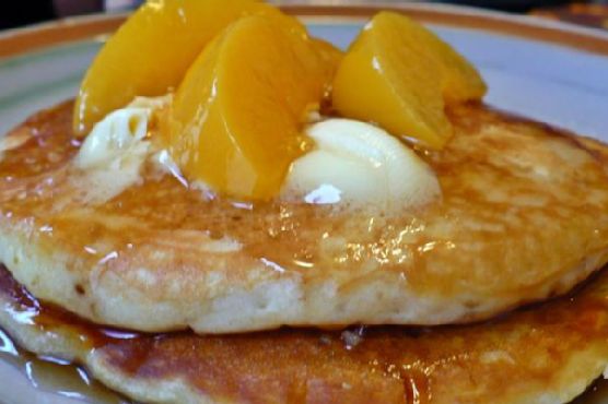 Peach & brown sugar pancakes