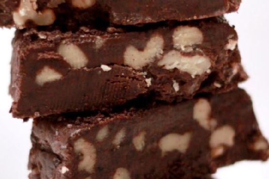 No-bake fudge brandy brownies