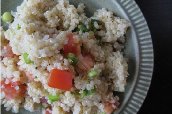 Quinoa, tomato, green onion side salad