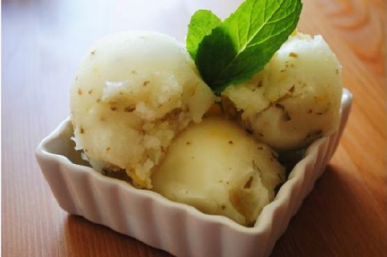 Lemon mint sorbet