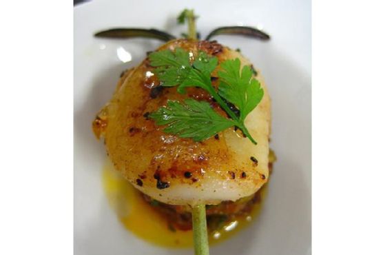 Pan-seared scallops