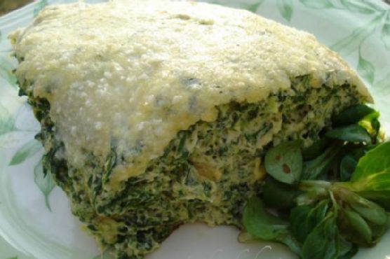 Fluffy spinach frittata