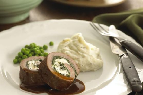 Lamb and fresh goat cheese roulade