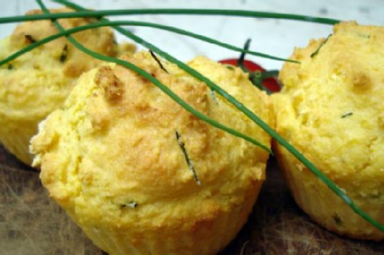 Savory corn chive muffins