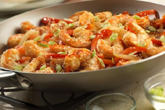 Asian shrimp stir-fry