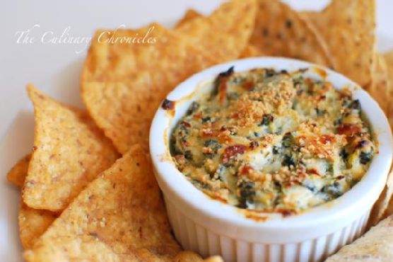 Mediterranean spinach artichoke dip