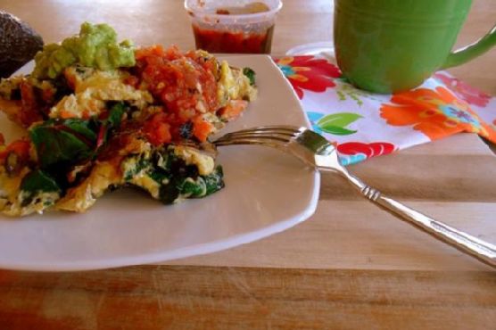 Turkey sausage chard scramble