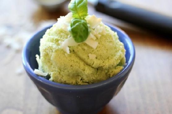 Basil coconut ice cream