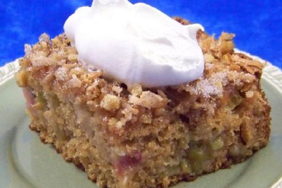 Grandma b's rhubarb cake