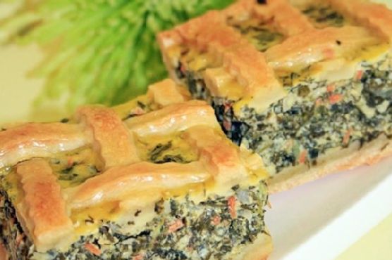 Spinach pie with homemade dough