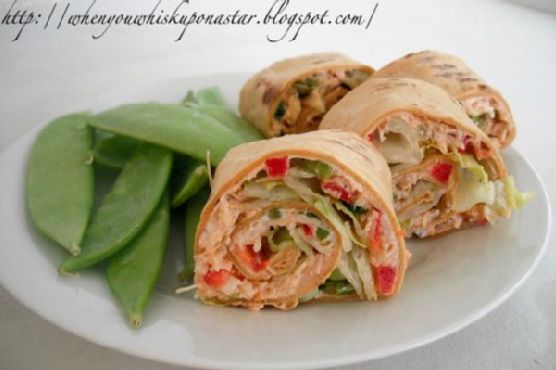 Curried chicken roll-ups