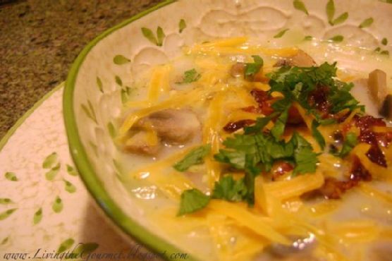 Creamy mushroom soup with a kick