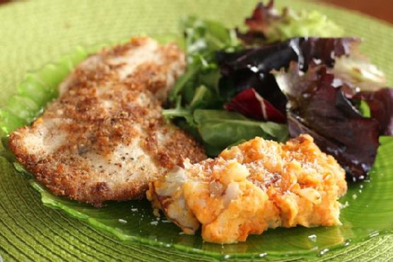 Coconut-almond crusted tilapia